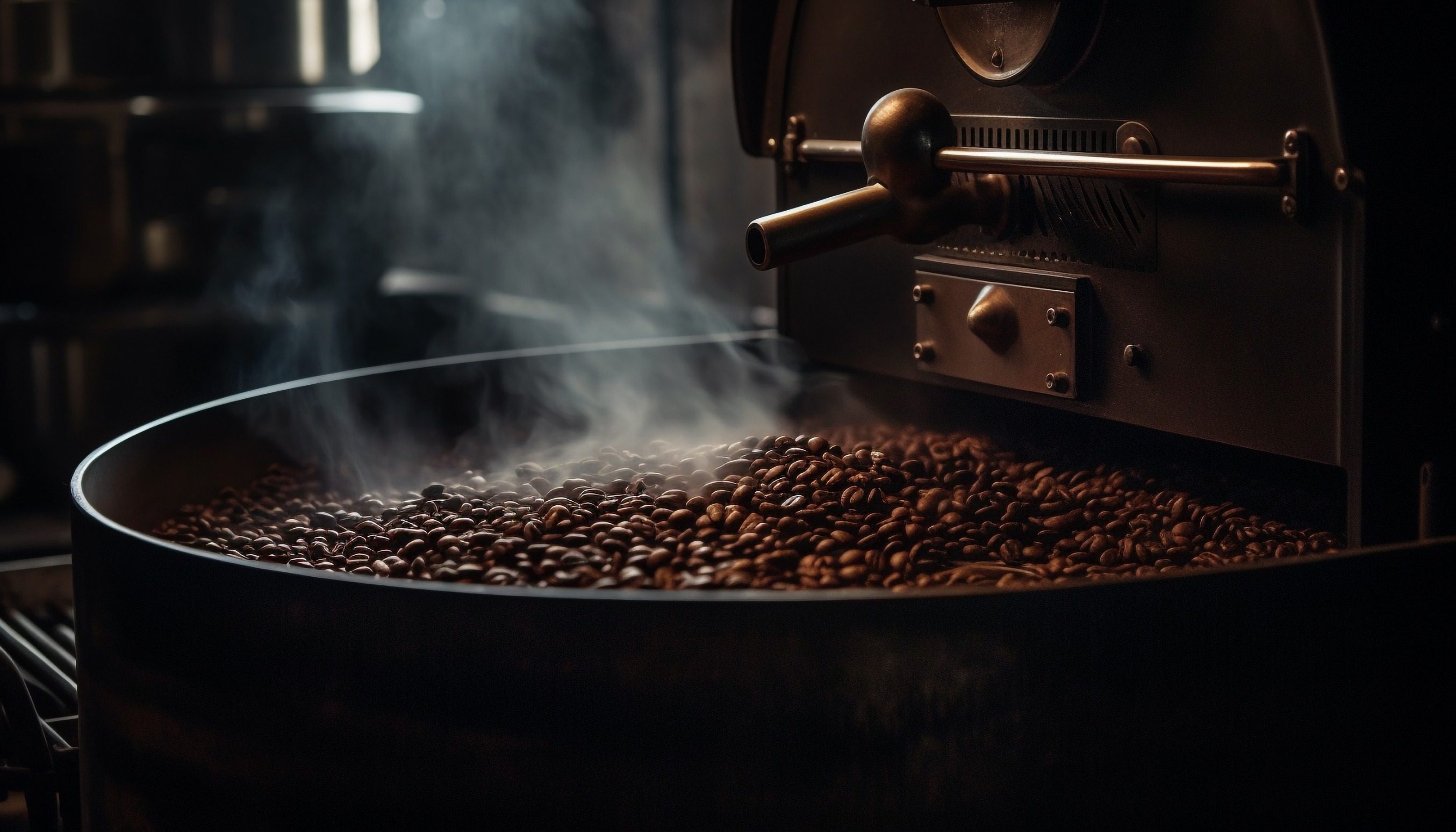 Máquina torrando café